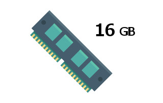 Wbudowana pamięć RAM 16 GB