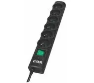 Ever Optima 6 gniazd 1,5m Czarny