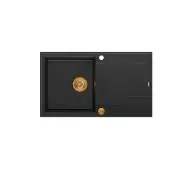 Quadron HCQE8650U7_PVDC1 P2O Evan 111 Granitowy Czarny mat/Miedziany