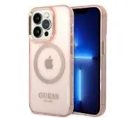Guess Gold Outline Translucent MagSafe GUHMP14LHTCMP do iPhone 14 Pro
