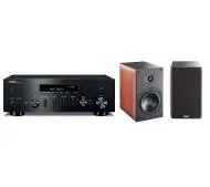 Yamaha R-N600A Czarny, Indiana Line Nota 260 X Orzech