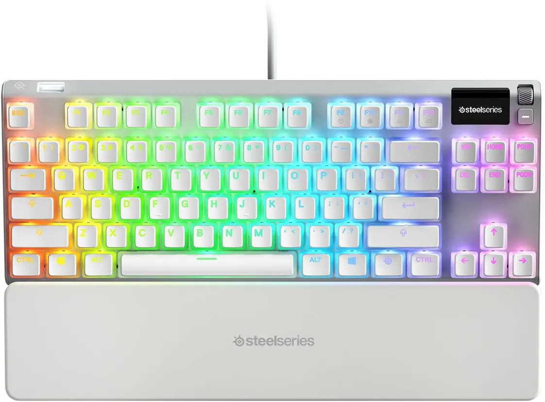 SteelSeries Apex 7 TKL Ghost QX2 RGB Red Biały