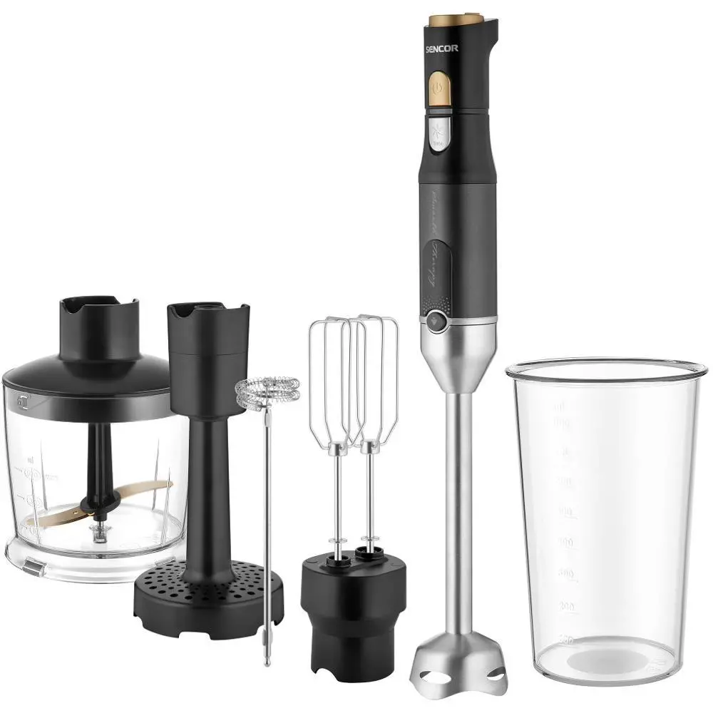 Sencor SHB 6442BK 1200W Rozdrabniacz Końcówka do ubijania Spieniacz do mleka