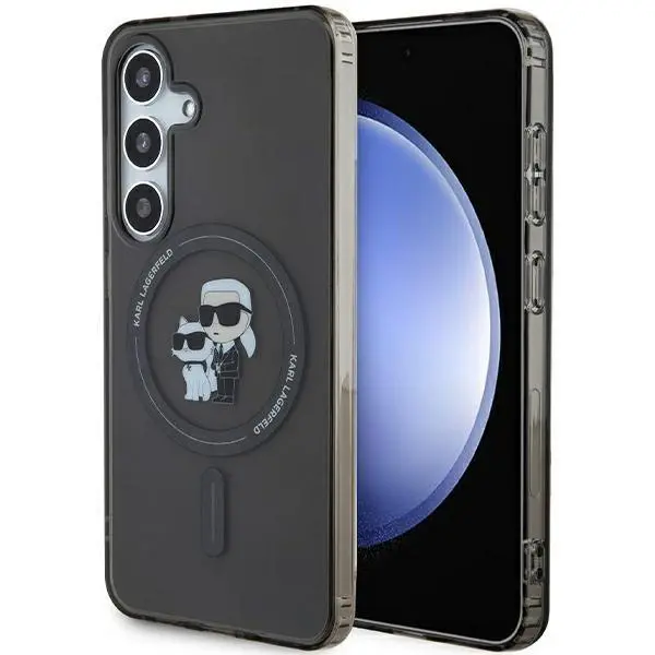 Karl Lagerfeld Karl&Choupette Glitter MagSafe do Samsung Galaxy S24 Czarny