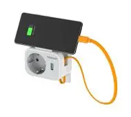 Tessan TS-332-DE 1 gniazdo USB-A Biało-szary