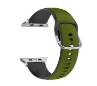 Beline Silico Leather  do Apple Watch 42/44/45/49mm Zielono-czarny