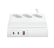 USAMS CC160TC01 3 gniazda 2xUSB-C USB-A 65W 2m Biały