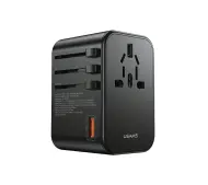USAMS CC199TC01 4w1 1x USB, 2x USB-C 65W US/AU/EU/UK Czarny