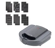 Lovio Home 6w1 LVSM001BK Kwadraty Trójkąty Gofry Panini Ciasta Donaty 750W