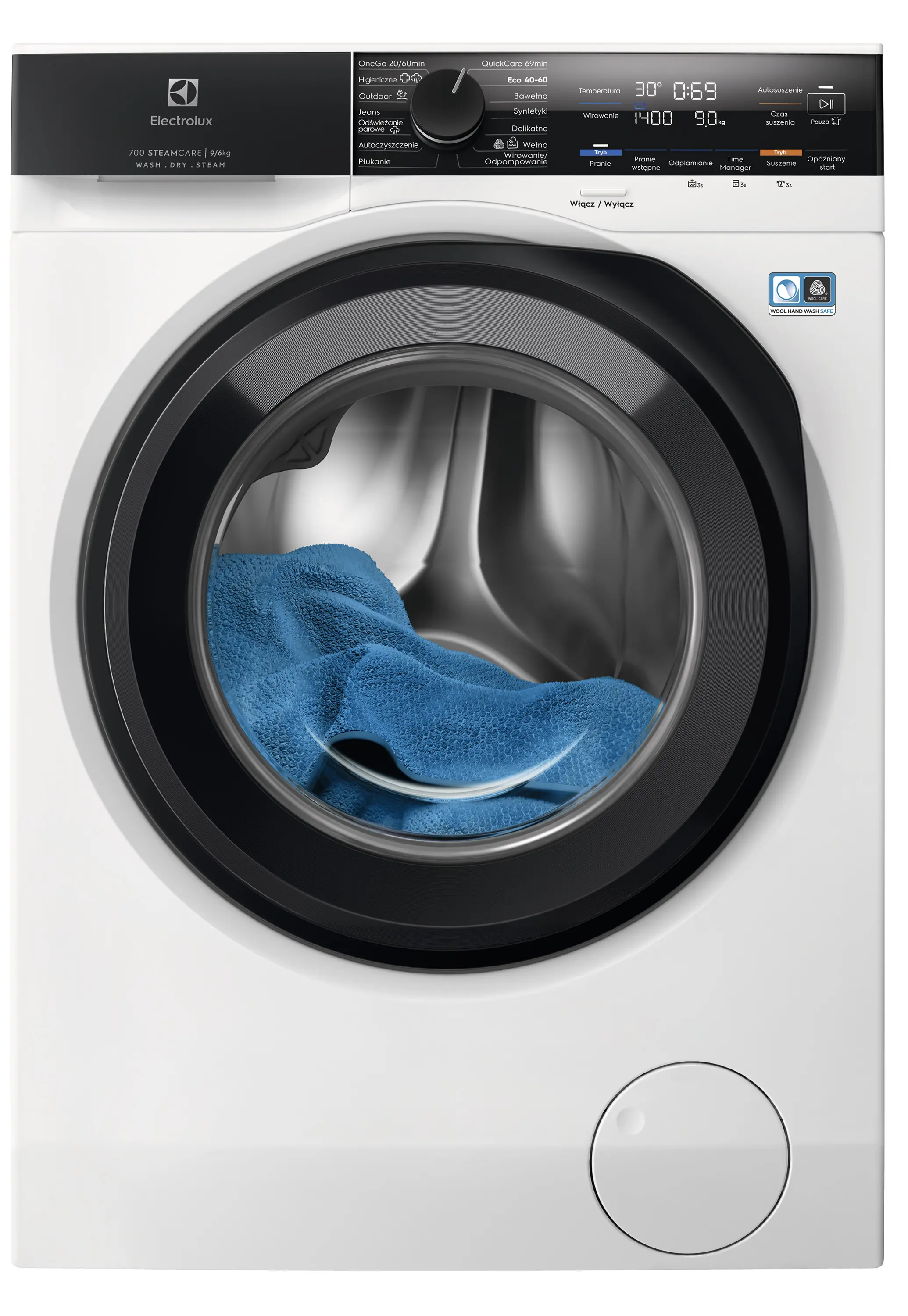 Electrolux 700 SteamCare EW7W4692P 63,6cm 9kg/6kg