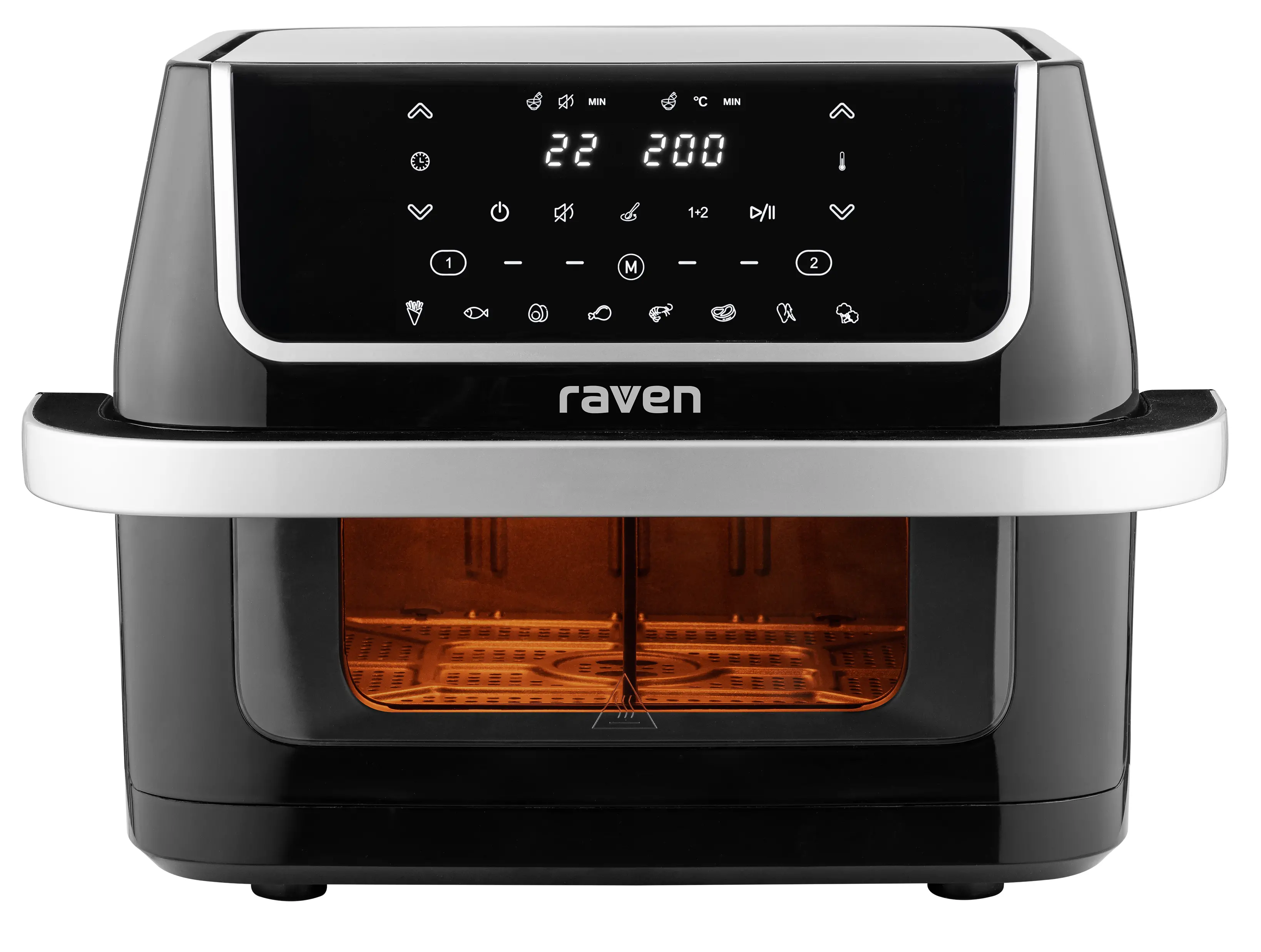 Raven EFN008 Frytkownica niskotłuszczowa 1800W 10l Jedna duża komora lub dwie regulowane