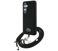 Lacoste Iconic Petit Pique Woven Logo CBDY Strap MagSafe do Galaxy S25 Czarny