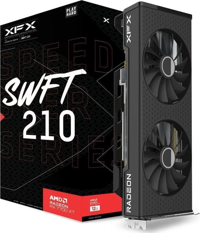 XFX Speedster SWFT 210 Radeon RX 7700 XT Core Edition 12GB GDDR6 192bit FSR