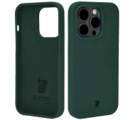 Bizon Silikonowe Soft do iPhone 14 Pro Ciemnozielony