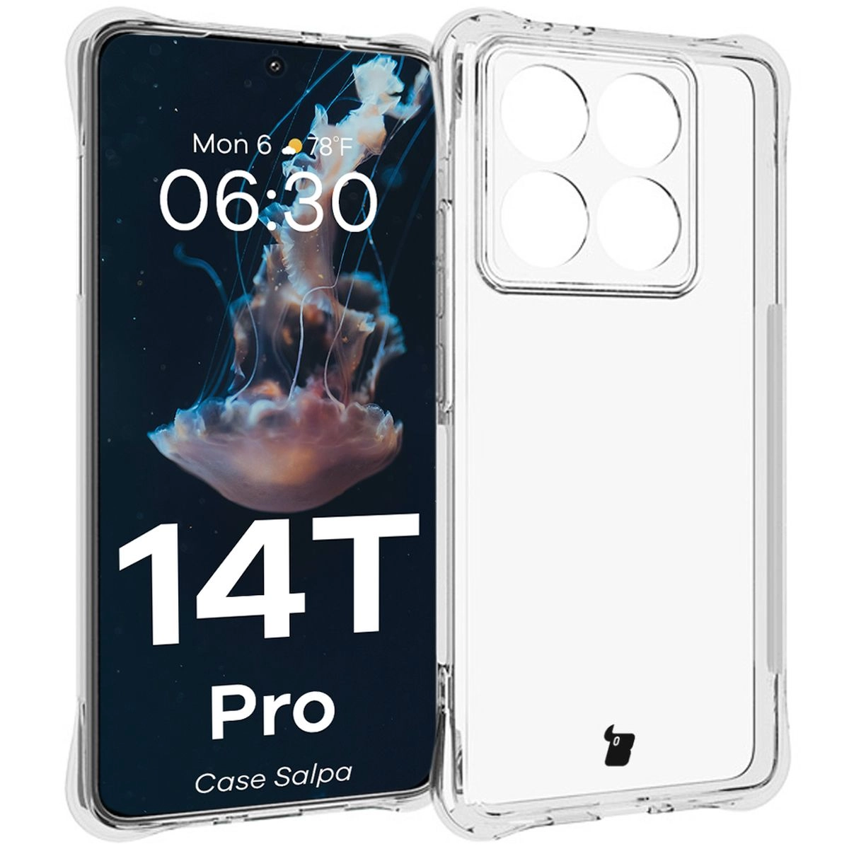 Bizon Elastyczne Salpa do Xiaomi 14T Pro Przezroczysty