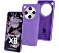 Bizon Silikonowe Soft do Oppo Find X8 Pro Fioletowy