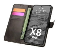 Bizon z klapką Pocket do Oppo Find X8 Pro Czarny