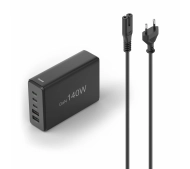 Hama 201978 140W 3x USB-C, 2x USB-A Czarny
