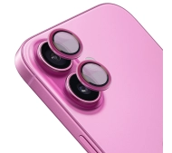 Bizon na aparat z aplikatorem Snap Lens do iPhone 16/16 Plus różowa ramka