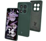 Bizon Silikonowe Soft do Xiaomi Redmi Note 14 Pro 4G Ciemnozielony