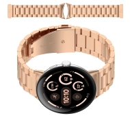 Bizon ze stali nierdzewnej Aura do Google Pixel Watch 4/3/2/1 41mm Różowo złoty