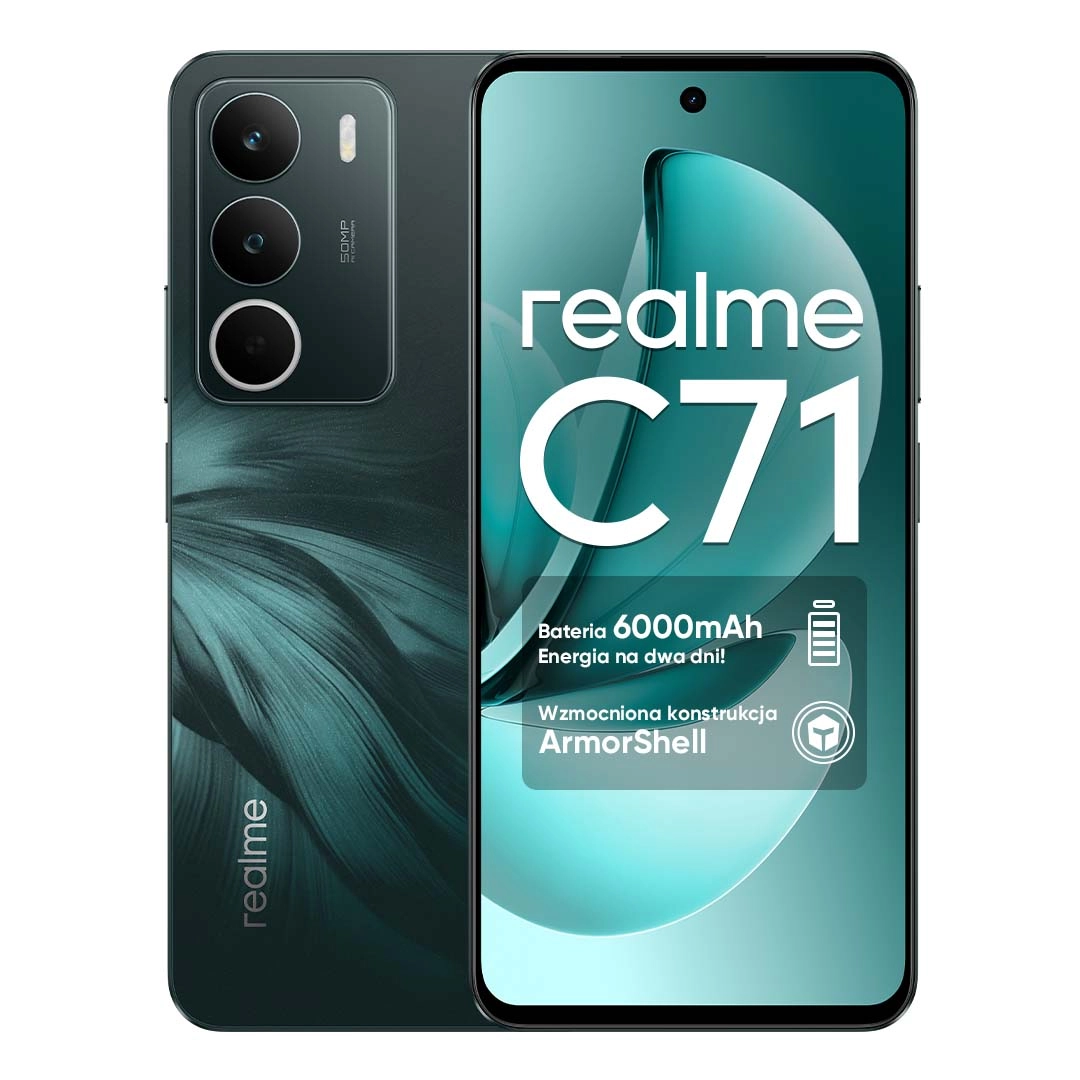 realme C71 8/256GB Funkcje AI 6,67" 120Hz 50Mpix Zielony