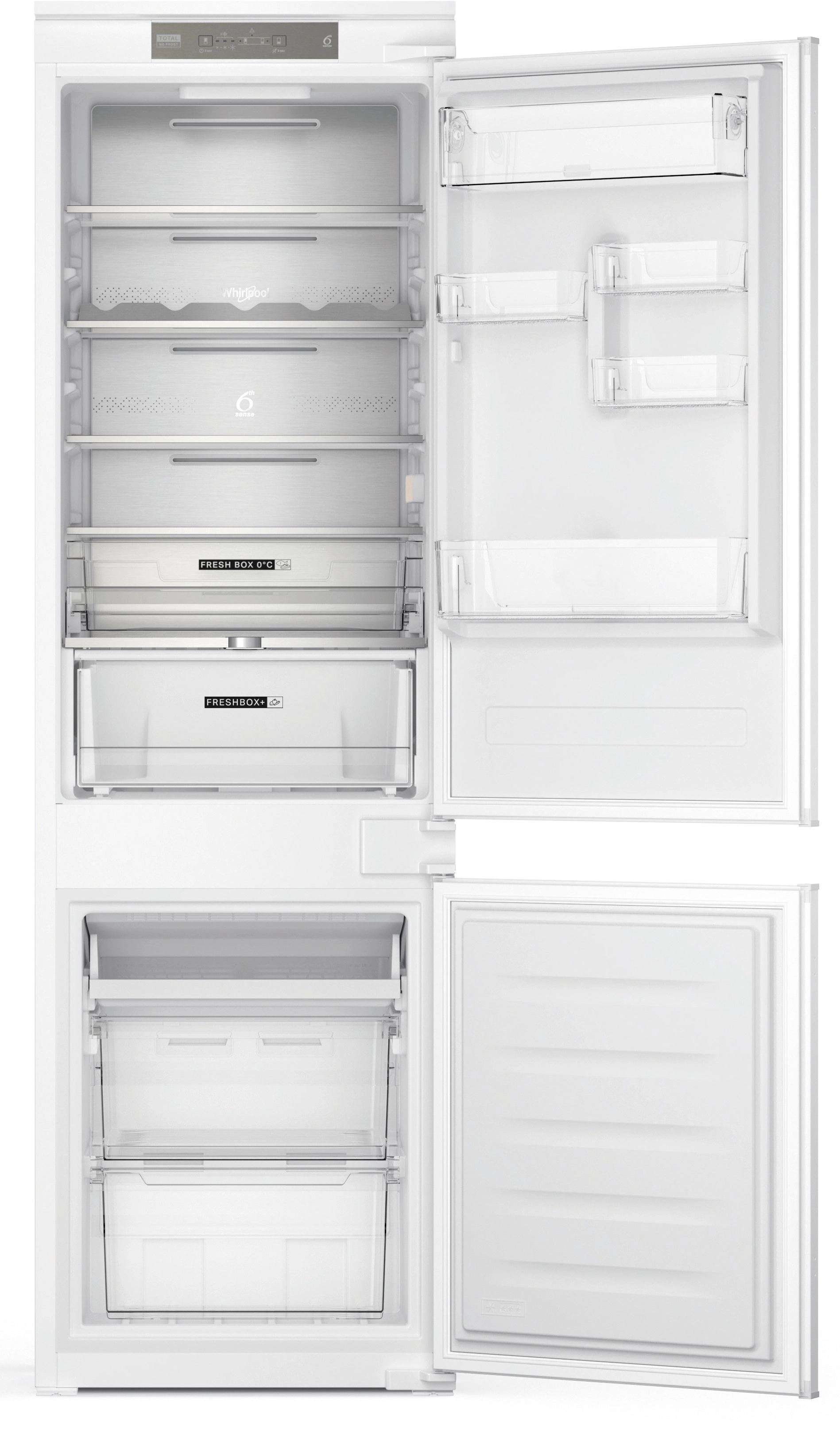 Whirlpool WHC18 T333 Pełny No Frost 177cm Komora świeżości Metalowa ściana