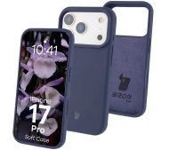 Bizon Silikonowe Soft do Apple iPhone 17 Pro Granatowy