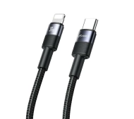USAMS US-SJ729 USB-C do Lightning 30W 1,2m Czarny