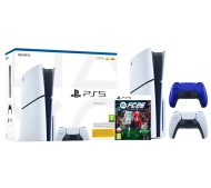 Sony PlayStation 5 Slim E Chassis (PS5) 1TB z napędem + Dodatkowy Pad Wieczorny kobalt + EA SPORTS FC 26
