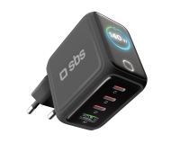 SBS GaN 3xUSB-C 1xUSB 140W Czarny