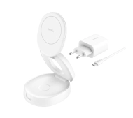 Belkin 2w1 składana Qi2 15W zasilacz 30W Biały