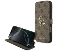 Guess Book 4G Metal Logo do iPhone 17 Pro Max Brązowy