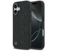 Mercedes-Benz Leather Laurel Leaves MagSafe do iPhone 17 czarny