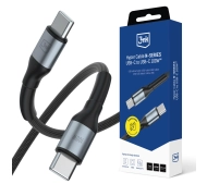 3mk Hyper Cable N-SERIES USB-C do USB-C 2m 20V/5 A 100W Czarny
