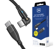3mk Hyper Cable N-SERIES USB-C do USB-C 2m 20V/3 A 60W Czarny