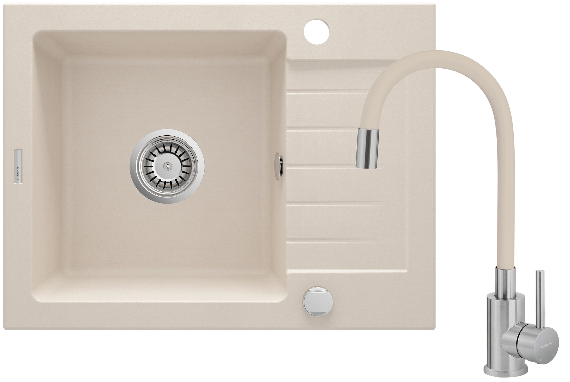 Deante ZQZ_511A Beżowy + bateria BOC_5720 Beżowy