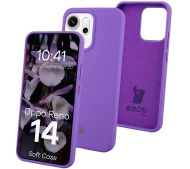 Bizon Silikonowe Soft do Oppo Reno14 Fioletowy