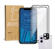 Bizon 2x Szkło + szybka na aparat Edge Pack do iPhone 11