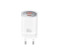 XO CE21 USB-A USB-C 30W Biały