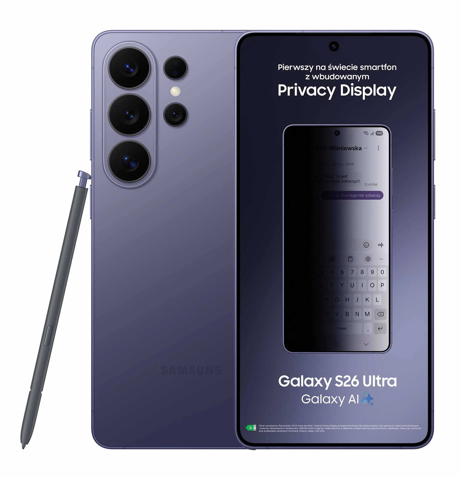 Samsung Galaxy S26 Ultra 12/256GB 6,9" 120Hz 200Mpix Fioletowy