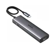 UGREEN CM512 6w1 HDMI 4K USB RJ45 PD Szary