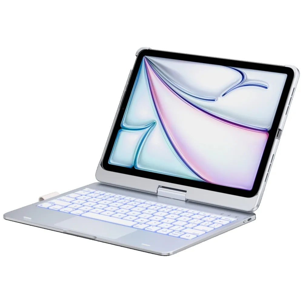 Typecase Flexbook Touch z klawiaturą do iPad Air 11" M2 2024/M3 2025/M4 2026 Srebrny
