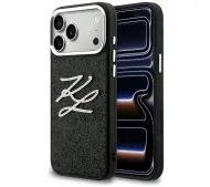 Karl Lagerfeld IML Glitter KL Diamond Logo do iPhone 17 Pro Max Czarny
