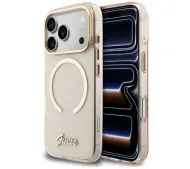 Guess IML Script Metal MagSafe do iPhone 17 Pro Różowy