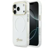 Guess IML Gradient Script Metal MagSafe do iPhone 17 Pro Max Biały