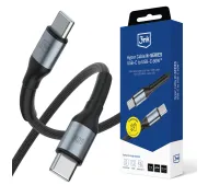 3mk Hyper Cable N-SERIES PD3.0 20V/3A USB-C do USB-C 3m 60W Czarny
