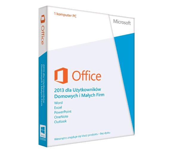 oprogramowanie Microsoft Office 2013 Użytkownicy Domowi i Małe Firmy PL