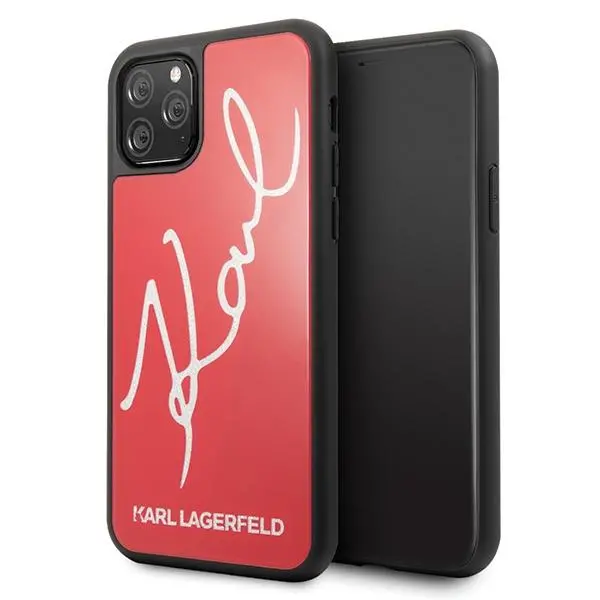 Karl Lagerfeld Glitter Karl Signature KLHCN58DLKSRE do iPhone 11 Pro Czerwony