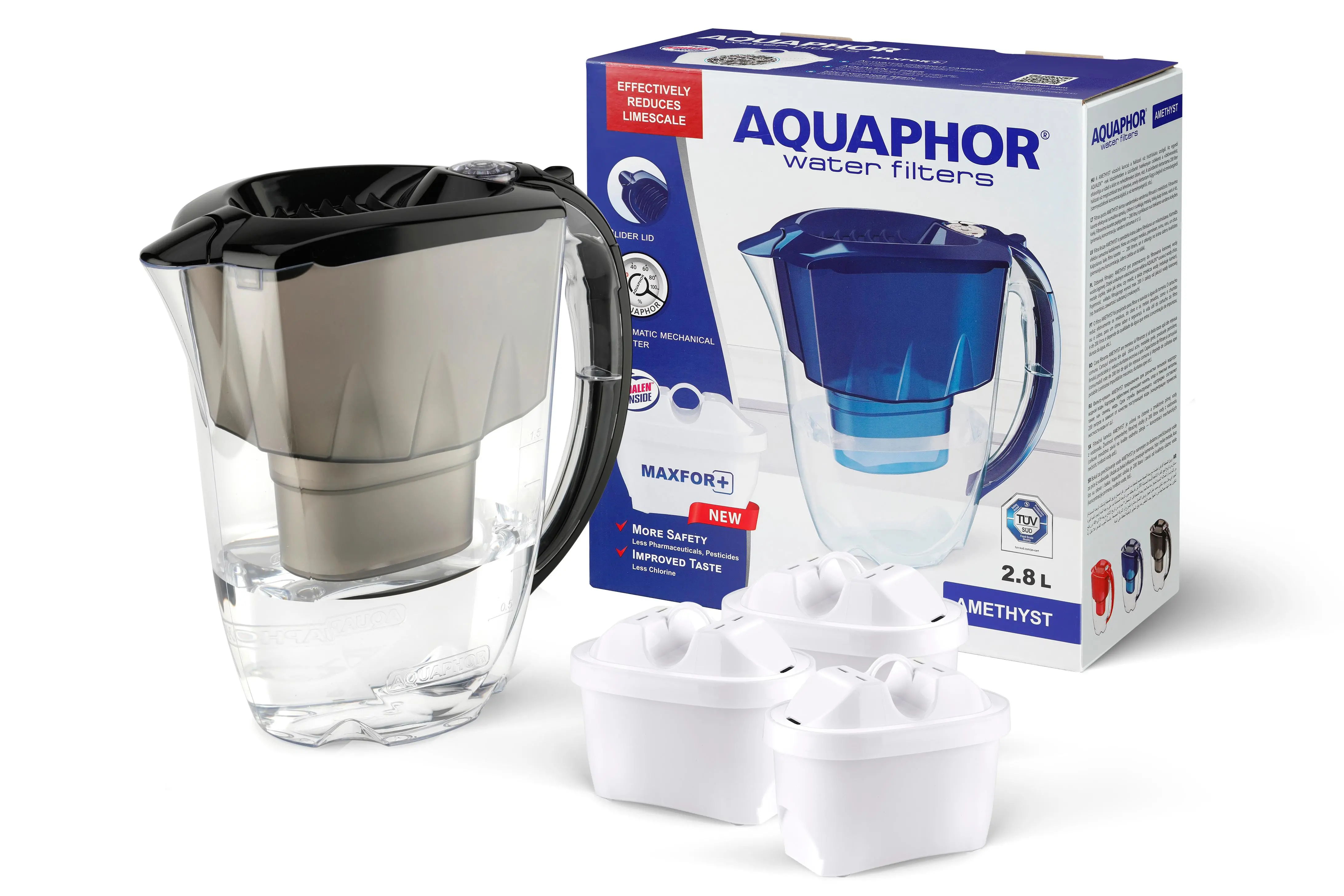 Aquaphor Amethyst 2,8l 3 wkłady Czarny